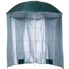 Outsunny Dark Green Parasol with Side Panel 2.2m