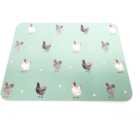 Set of 6 Farm Chicken Placemats - Green