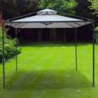 Outdoor Essentials Larissa 3 x 3m Black Steel Umbrella Gazebo