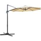 Outsunny Beige Cantilever Roma Parasol 3m
