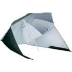 Outsunny Green Parasol with Curtains 2m