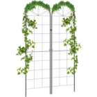Outsunny Metal Grid Design Trellis Frames Garden Planter 2 Pack