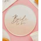 8 Pack Bride To Be Paper Plates