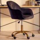 Interiors by Premier Brent Black and Gold Swivel Home Office Chair
