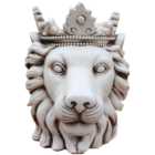 Lion Head with Crown Planter - Stone