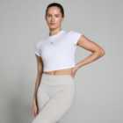 MP Women's Basic Body Fit Short Sleeve Crop T-Shirt - White