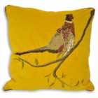 Paoletti Hunter Velvet Pheasant Filled Cushion