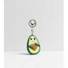 Green Avocado Heart Squishy Bag Charm
