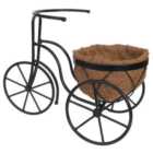 Nutmeg Bicycle Planter With Coco Liner Black