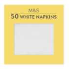 M&S White Paper Napkins 50 per pack