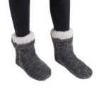 Teddy Bear Charcoal Slipper Socks