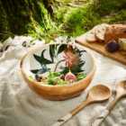 Glazed Mango Wood Picnic Serving Bowl