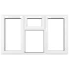 Crystal uPVC White Left & Right Hung Top Opener Clear Triple Glazed Window - 1770 x 1115mm