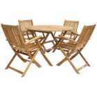 Amir FSC 1 Brooklyn 4-Seater Dining Set with Four Armchairs