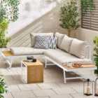 Furniturebox Cancun White Metal 2 Seater Outdoor Lounge Set
