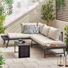 Furniturebox Cancun Grey Metal 2 Seater Outdoor Lounge Set