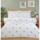 Maia Tufted Dot Duvet Cover and Pillowcase Set - Sage / King