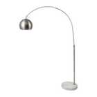 Feliciani Brushed Metal and Marble Floor Lamp