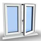 995mm (W) x 995mm (H) PVCu Flush Casement Window - 1 Right Opening Window - White Internal & External