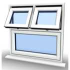 1145mm (W) x 895mm (H) PVCu Flush Casement Window - White Internal & External