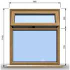 995mm (W) x 1145mm (H) Wooden Stormproof Window - 1 Top Opening Window -Toughened Safety Glass