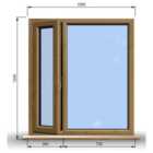 1095mm (W) x 1245mm (H) Wooden Stormproof Window - 1/3 Left Opening Window - Toughened Safety Glass