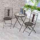 Outsunny 2 Seater Coffee Metal Foldable Bistro Set