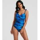 South Beach Blue Abstract Print Shaping Swimsuit
