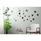 3D Butterfly and Black Vine 3D Butterflies Stock Clearance Wall Decor Art