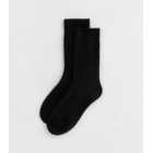 Black Waffle Knit Socks