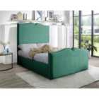 Eleganza Felix Upholstered Bed Frame Plush Velvet Fabric Super King Green