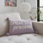 Trust the Process Embroidered Rectangular Cushion