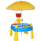 HOMCOM 2 in 1 Sand and Water Table