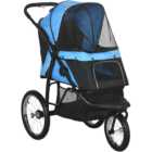 PawHut 3 Wheel Foldable Pet Stroller Blue