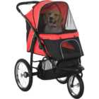 PawHut Red 3 Wheel Foldable Pet Stroller