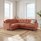 Martha Slub Faux Linen Full Corner Sofa