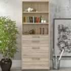 Florence 4 Drawer 2 Shelf Oak Bookcase