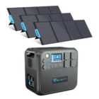 BLUETTI Solar Generator AC200MAX with 3 PV200 Solar Panel Included 2048Wh LiFePO4 Battery Backup 2200W Solar Generator