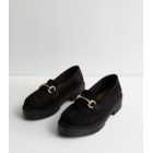 Black Suedette Snaffle Chunky Loafers