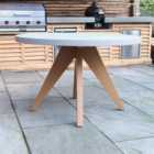Royalcraft Luna Warm Grey Round 90cm Concrete Table