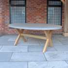 Royalcraft Luna Warm Grey Ellipse 200 x 140cm Concrete Table