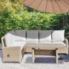 Outsunny 6 Seater PE Rattan Reclining Garden Dining Set