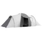 Outsunny 4-6 Person Waterproof Camping Tent White and Grey