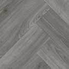 Grey Herringbone Pattern Wood Effect Anti-Slip Vinyl Flooring For LivingRoom And Kitchen Use-7m X 4m (28m²)