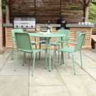 Porto 4 Seater Round Dining Set with Stacking Chairs
