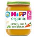 HiPP Organic Carrots, Cauliflower & Peas Baby Food 4+ months 125g