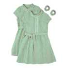 Nutmeg Traditional Gingham Green Dress Age 6-7 Years 2 per pack