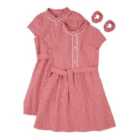 Nutmeg Traditional Gingham Red Dress Age 7-8 Years 2 per pack