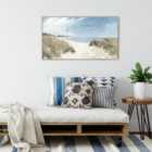 Lighthouse Dunes by Adelene Fletcher Framed Canvas
