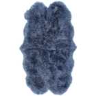 Origins Genuine Sheepskin Adobe Rose Quad New Zealand Wool Rug 160 x 105cm